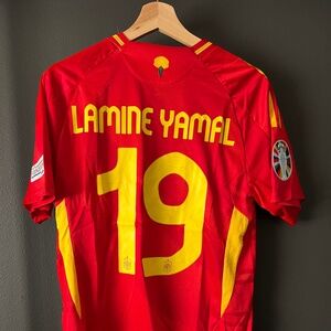 Lamine Yamal 19 Spain National Team 2024 Home Men Jersey